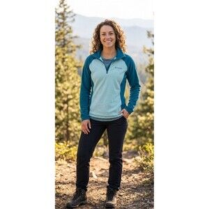 Columbia Sportswear Women's Blue 1/2 Zip Fleece Pullover Jacket Size L